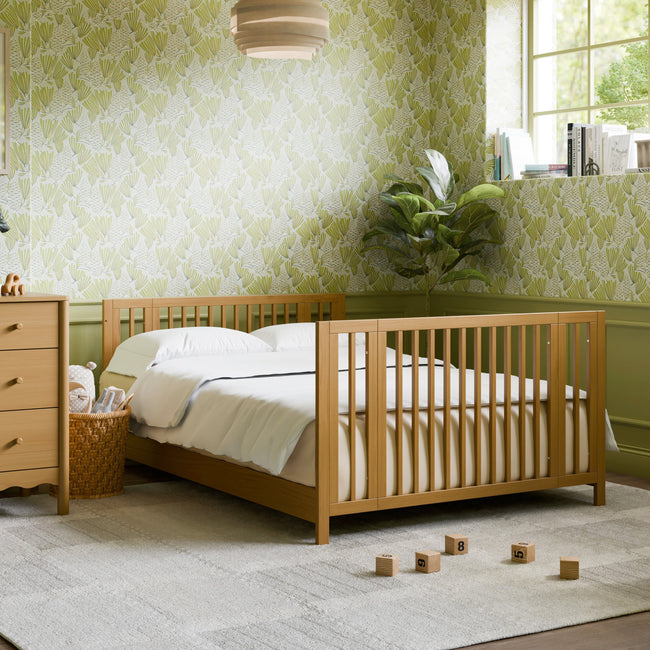 M30880HY,Babyletto,Rolli 9-in-1 Convertible All-Stages® Crib w/ Bassinet & Toddler Bed Kits in Honey