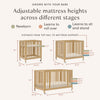 M30880HY,Babyletto,Rolli 9-in-1 Convertible All-Stages® Crib w/ Bassinet & Toddler Bed Kits in Honey