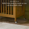 M30880HY,Babyletto,Rolli 9-in-1 Convertible All-Stages® Crib w/ Bassinet & Toddler Bed Kits in Honey