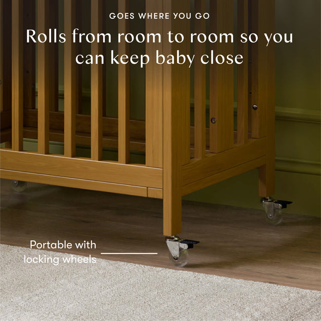M30880HY,Babyletto,Rolli 9-in-1 Convertible All-Stages® Crib w/ Bassinet & Toddler Bed Kits in Honey