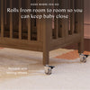 M30880NL,Babyletto,Rolli 9-in-1 Convertible All-Stages® Crib w/ Bassinet & Toddler Bed Kits in Natural Walnut