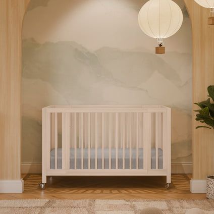 M30880NX,Babyletto,Rolli 9-in-1 Convertible All-Stages® Crib w/ Bassinet & Toddler Bed Kits in Washed Natural
