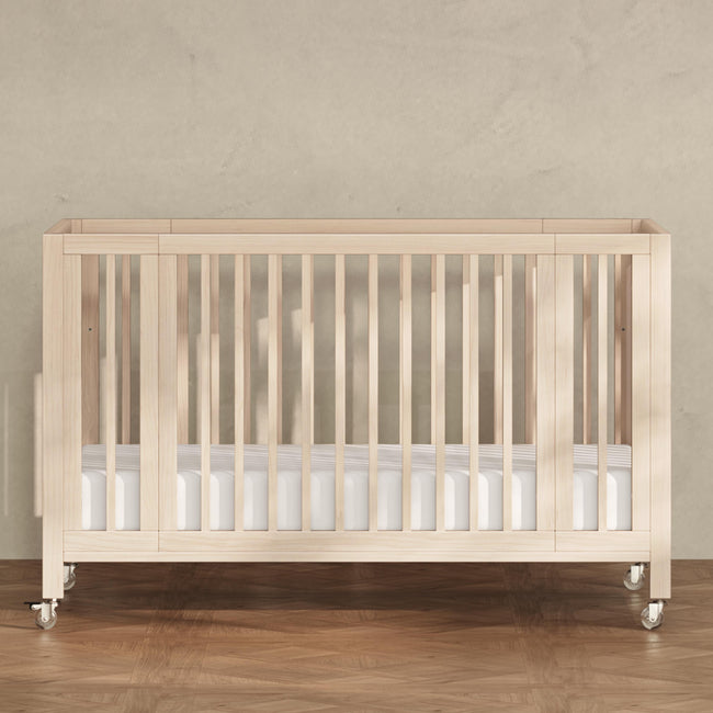 M30880NX,Babyletto,Rolli 9-in-1 Convertible All-Stages® Crib w/ Bassinet & Toddler Bed Kits in Washed Natural