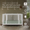 M30880W,Babyletto,Rolli 9-in-1 Convertible All-Stages® Crib w/ Bassinet & Toddler Bed Kits in White