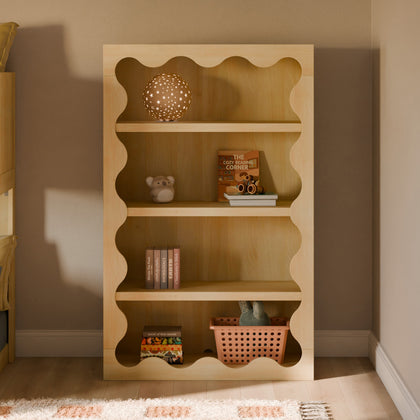 M31111BD,Babyletto Kids,Lido Wave Bookcase in Blonde
