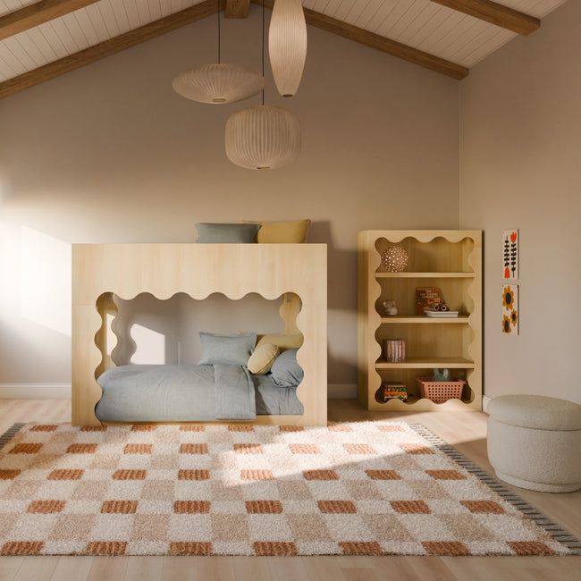 M31111BD,Babyletto Kids,Lido Wave Bookcase in Blonde