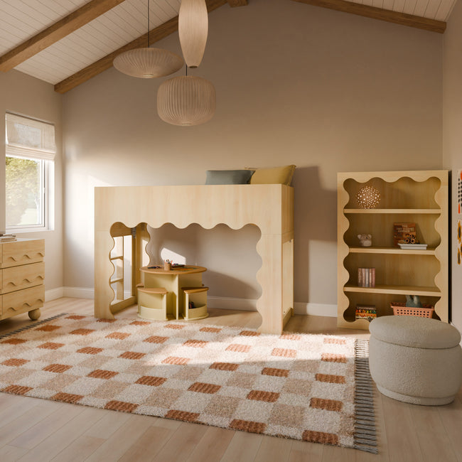 M31111BD,Babyletto Kids,Lido Wave Bookcase in Blonde