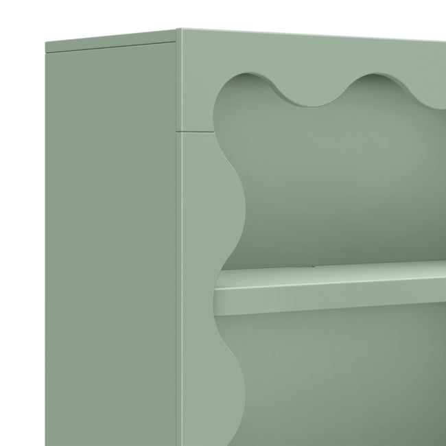 M31111LS,Babyletto Kids,Lido Wave Bookcase in Light Sage