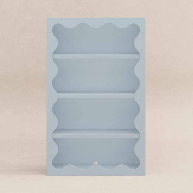M31111PB,Babyletto Kids,Lido Wave Bookcase in Powder Blue