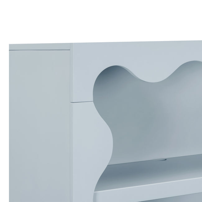 M31111PB,Babyletto Kids,Lido Wave Bookcase in Powder Blue
