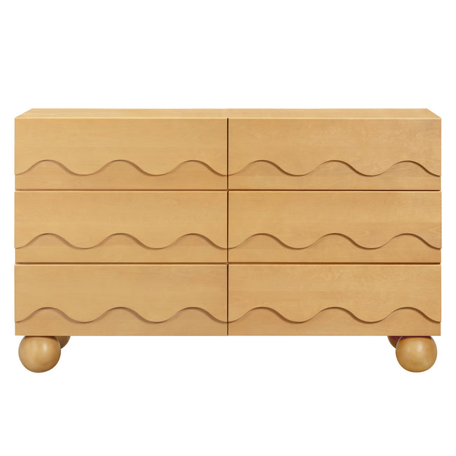 M31116HY,Babyletto Kids,Lido Wave 6-Drawer Assembled Dresser in Honey