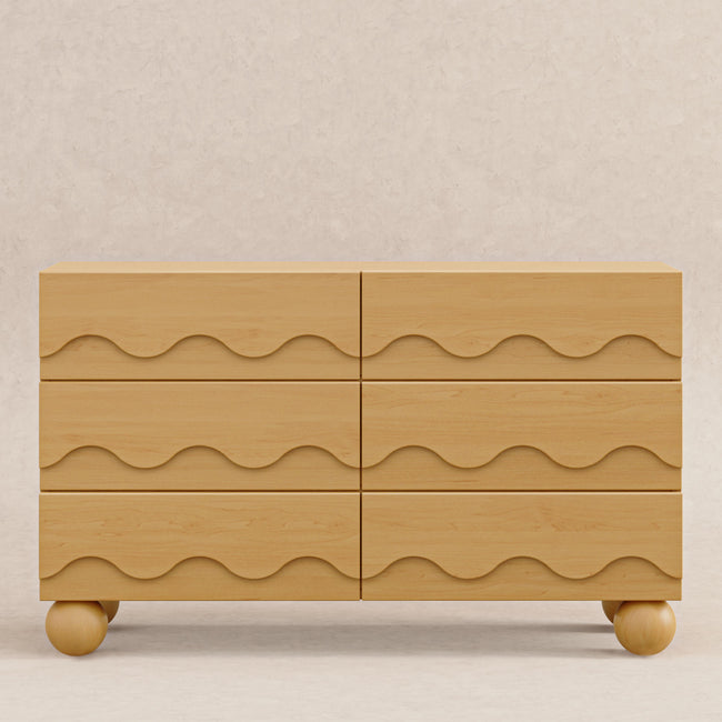 M31116HY,Babyletto Kids,Lido Wave 6-Drawer Assembled Dresser in Honey