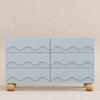 M31116PBHY,Babyletto Kids,Lido Wave 6-Drawer Assembled Dresser in Powder Blue and Honey