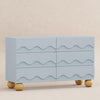 M31116PBHY,Babyletto Kids,Lido Wave 6-Drawer Assembled Dresser in Powder Blue and Honey