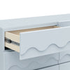 M31116PBHY,Babyletto Kids,Lido Wave 6-Drawer Assembled Dresser in Powder Blue and Honey