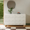 M31116WHY,Babyletto Kids,Lido Wave 6-Drawer Assembled Dresser in White and Honey
