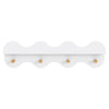 M31125WHY,Babyletto Kids,Lido Wave Book Shelf with Hooks in White and Honey