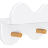 M31125WHY,Babyletto Kids,Lido Wave Book Shelf with Hooks in White and Honey