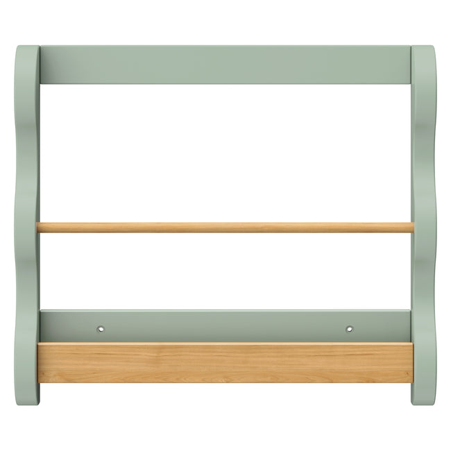 M31130LSHY,Babyletto Kids,Lido Wave Book Rack in Light Sage and Honey