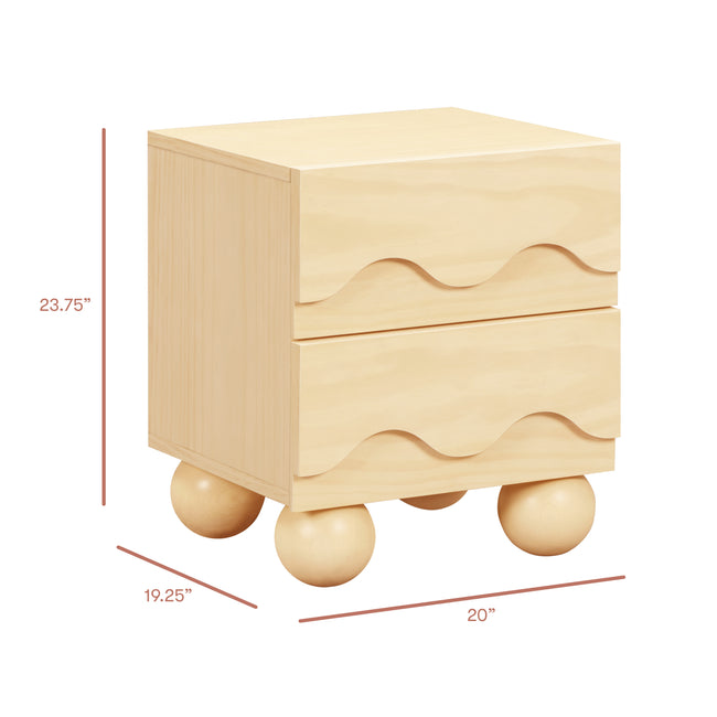 M31160BD,Babyletto Kids,Lido Wave Nightstand in Blonde