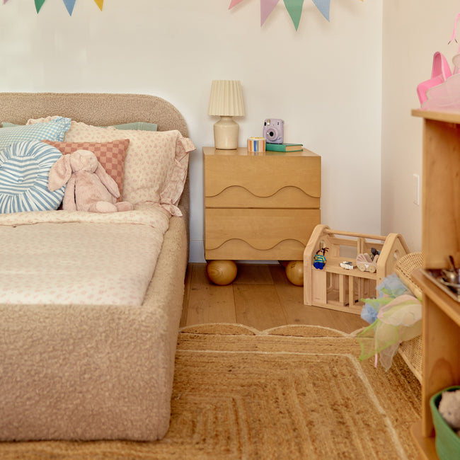 M31160HY,Babyletto Kids,Lido Wave Nightstand in Honey