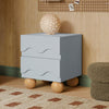 M31160PBHY,Babyletto Kids,Lido Wave Nightstand in Powder Blue and Honey