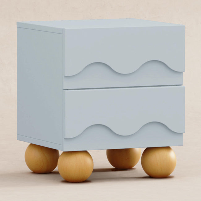 M31160PBHY,Babyletto Kids,Lido Wave Nightstand in Powder Blue and Honey
