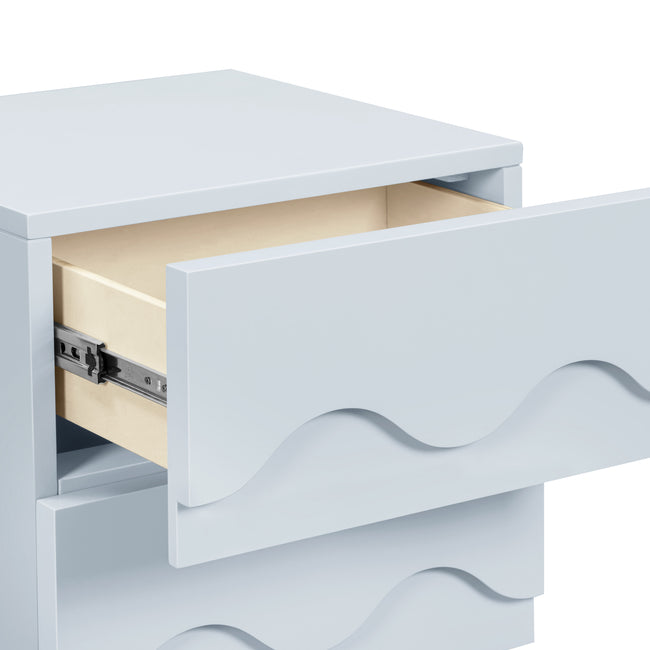 M31160PBHY,Babyletto Kids,Lido Wave Nightstand in Powder Blue and Honey