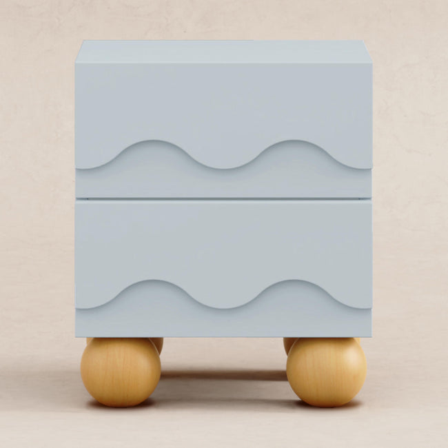 M31160PBHY,Babyletto Kids,Lido Wave Nightstand in Powder Blue and Honey