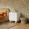 M31160WHY,Babyletto Kids,Lido Wave Nightstand in White and Honey