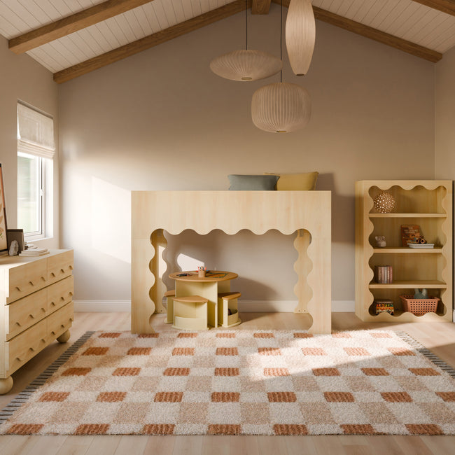 M31171BD,Babyletto Kids,Lido Wave Low Loft Twin Bed in Blonde