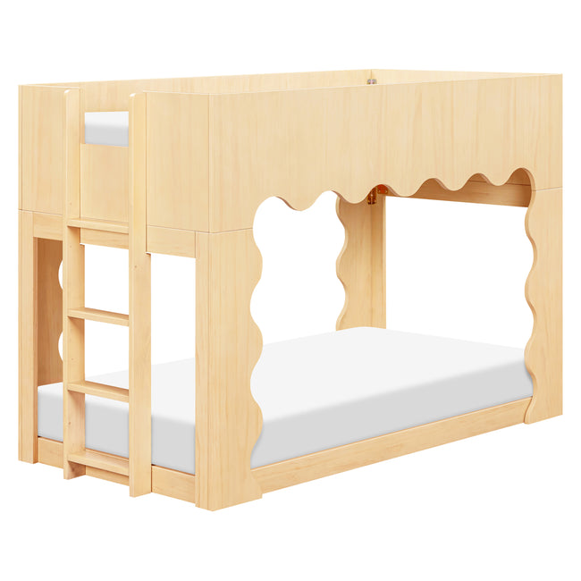 M31171BD,Babyletto Kids,Lido Wave Low Loft Twin Bed in Blonde