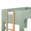 M31171LSHY,Babyletto Kids,Lido Wave Low Loft Twin Bed in Light Sage and Honey