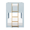 M31171PBHY,Babyletto Kids,Lido Wave Low Loft Twin Bed in Powder Blue and Honey