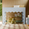 M31171PBHY,Babyletto Kids,Lido Wave Low Loft Twin Bed in Powder Blue and Honey