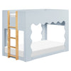 M31171PBHY,Babyletto Kids,Lido Wave Low Loft Twin Bed in Powder Blue and Honey