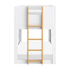 M31171WHY,Babyletto Kids,Lido Wave Low Loft Twin Bed in White and Honey