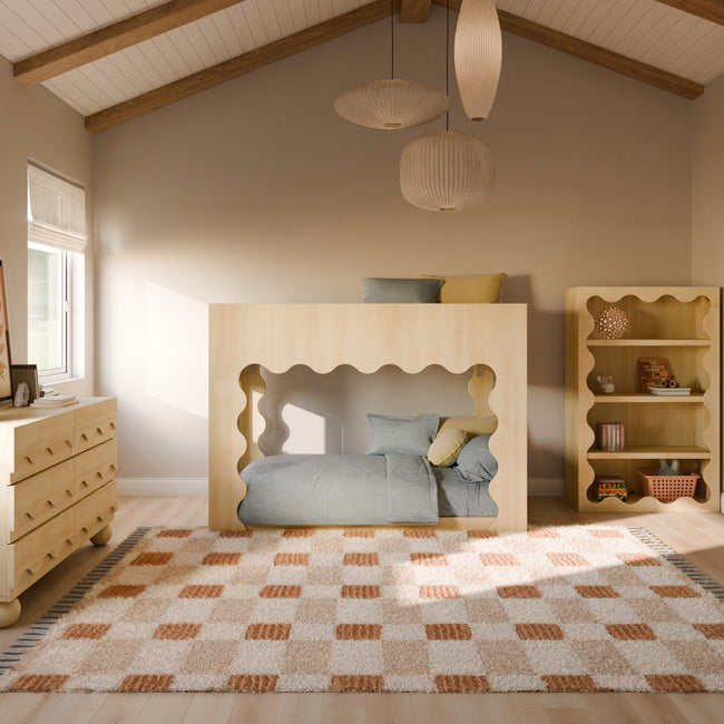 M31194BD,Babyletto Kids,Lido Wave Convertible Bunk Bed in Blonde