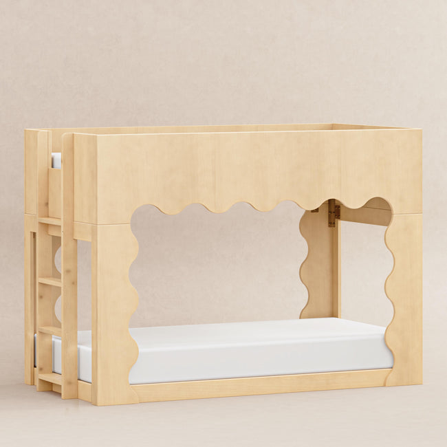 M31194BD,Babyletto Kids,Lido Wave Convertible Bunk Bed in Blonde