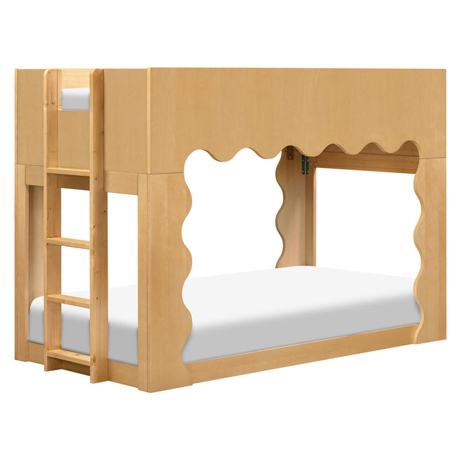 M31194HY,Babyletto Kids,Lido Wave Convertible Bunk Bed in Honey