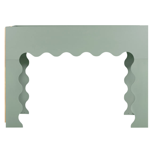 M31194LSHY,Babyletto Kids,Lido Wave Convertible Bunk Bed in Light Sage and Honey