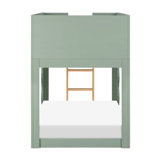 M31194LSHY,Babyletto Kids,Lido Wave Convertible Bunk Bed in Light Sage and Honey
