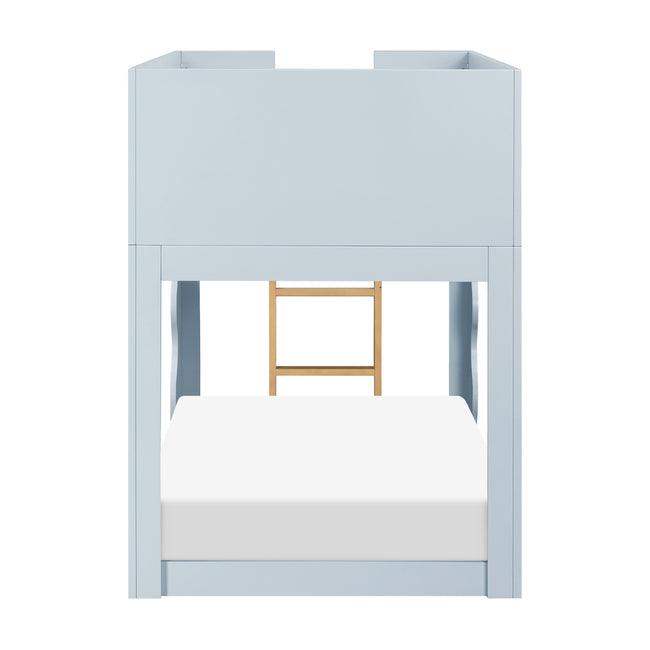 M31194PBHY,Babyletto Kids,Lido Wave Convertible Bunk Bed in Powder Blue and Honey
