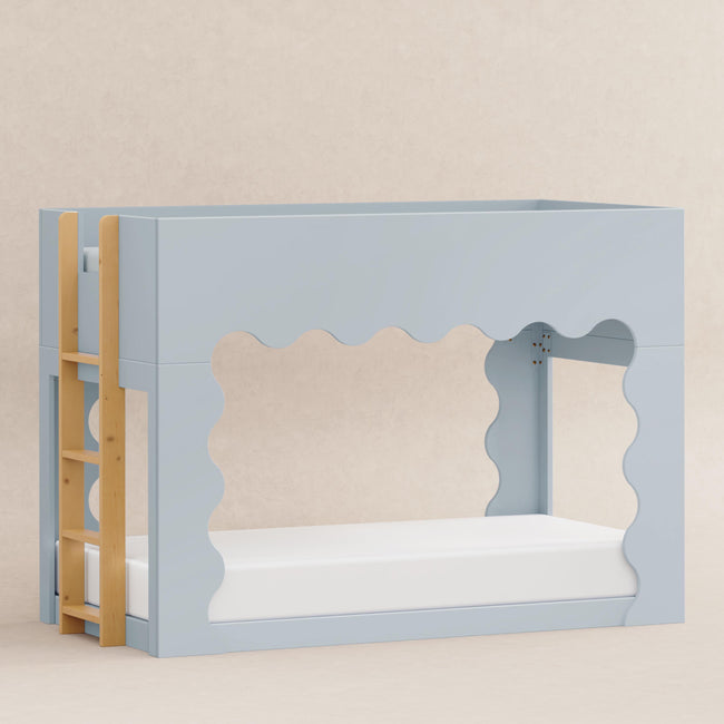 M31194PBHY,Babyletto Kids,Lido Wave Convertible Bunk Bed in Powder Blue and Honey