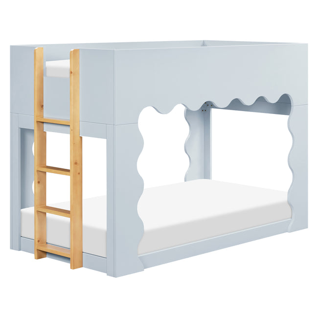 M31194PBHY,Babyletto Kids,Lido Wave Convertible Bunk Bed in Powder Blue and Honey
