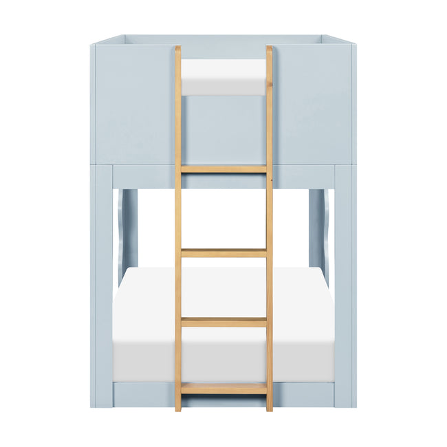 M31194PBHY,Babyletto Kids,Lido Wave Convertible Bunk Bed in Powder Blue and Honey