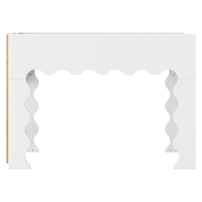 M31194WHY,Babyletto Kids,Lido Wave Convertible Bunk Bed in White and Honey