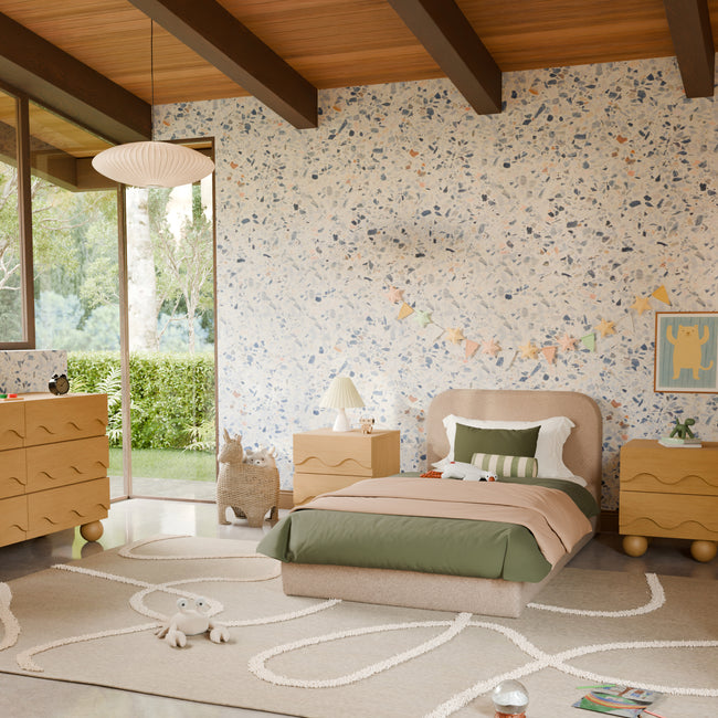 M31269CSG,Babyletto Kids,Nara Twin Bed in Chai Shearling