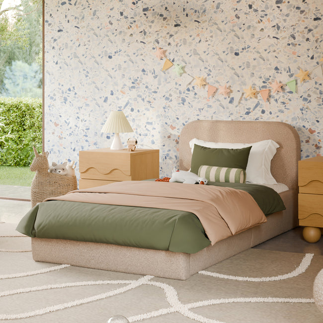 M31269CSG,Babyletto Kids,Nara Twin Bed in Chai Shearling