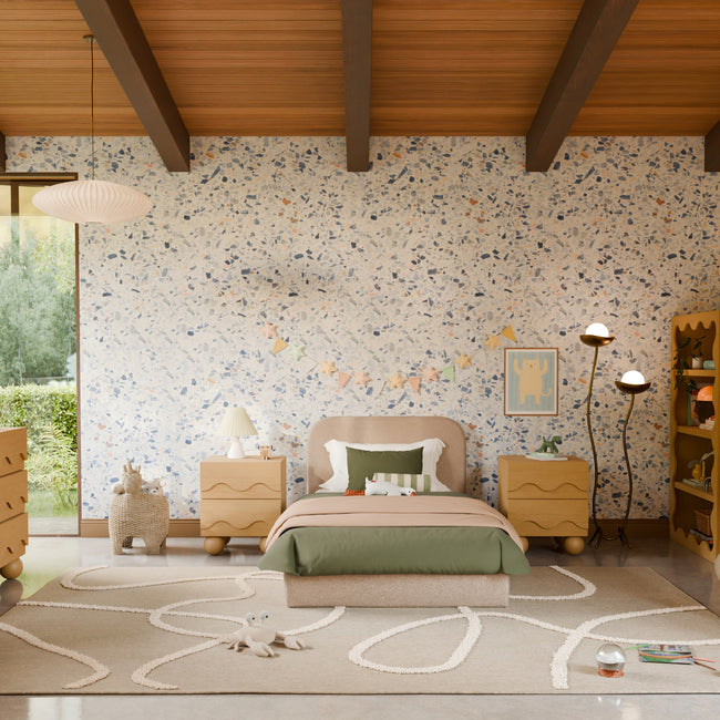 M31269CSG,Babyletto Kids,Nara Twin Bed in Chai Shearling